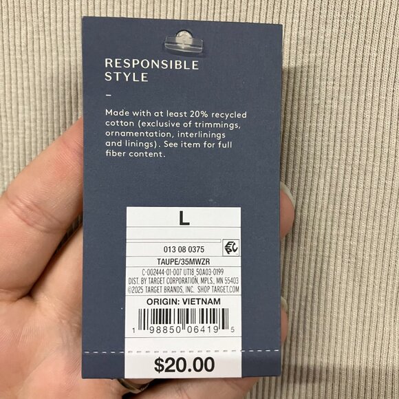 NWT Universal Thread Women's Tan Size Large Rib-Knit Maxi Bodycon Dress Pullover - Picture 9 of 12